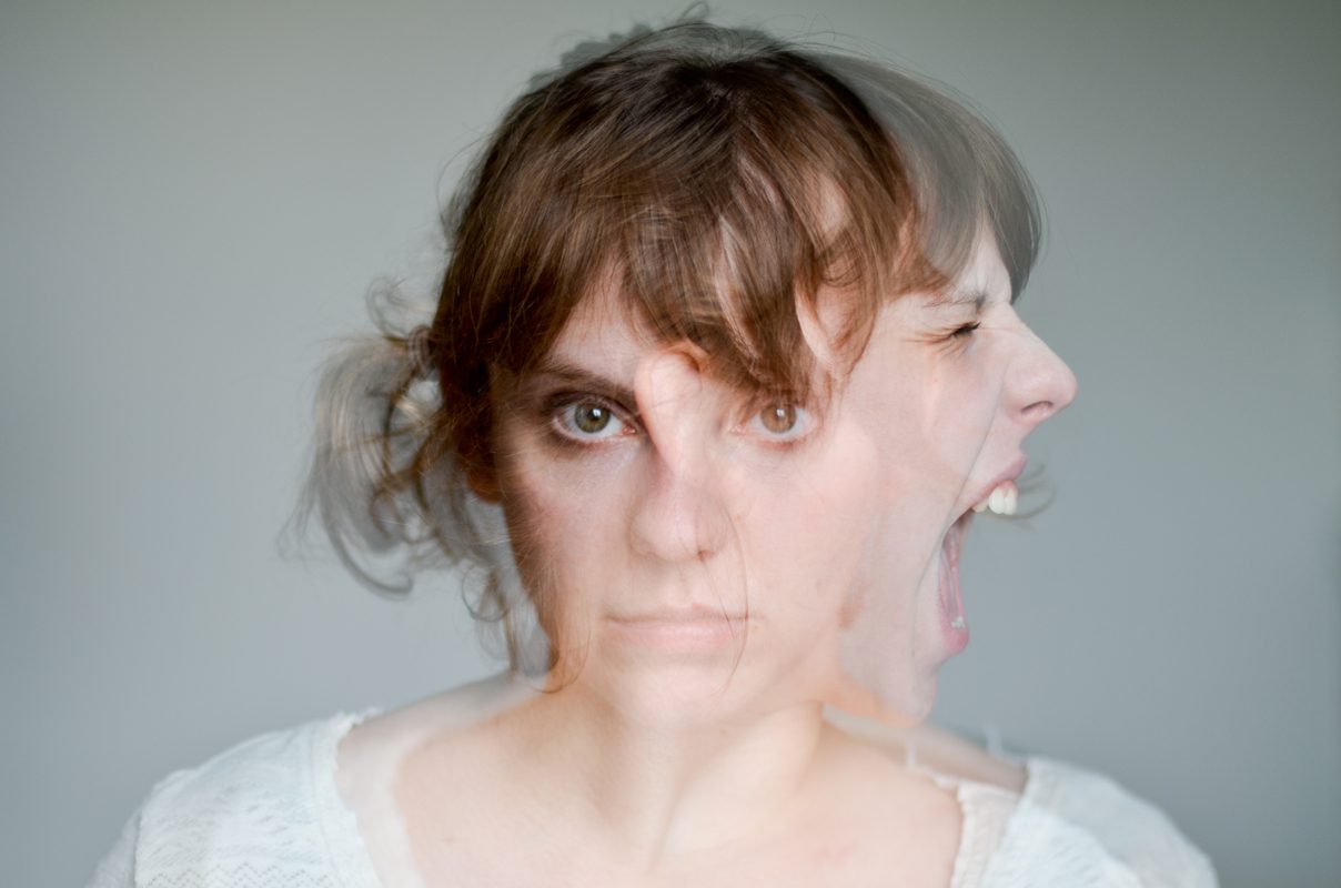Woman, double, mirror, shout. Portrait photograph by Nicolas Balcazar, finalist in the Shoot The Frame Portrait photography award, July 2012