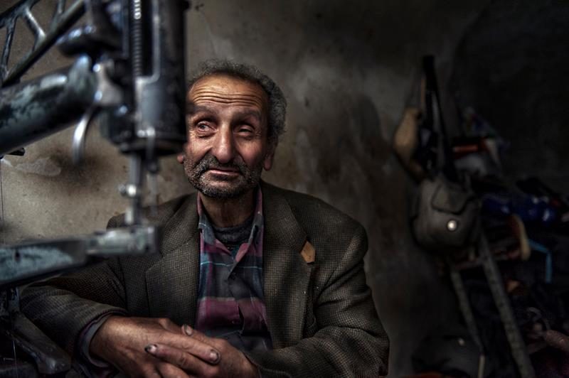 Man, old, coat, beard. Portrait photograph by Simon Krieger, finalist in the Shoot The Frame Portrait photography award, October 2012