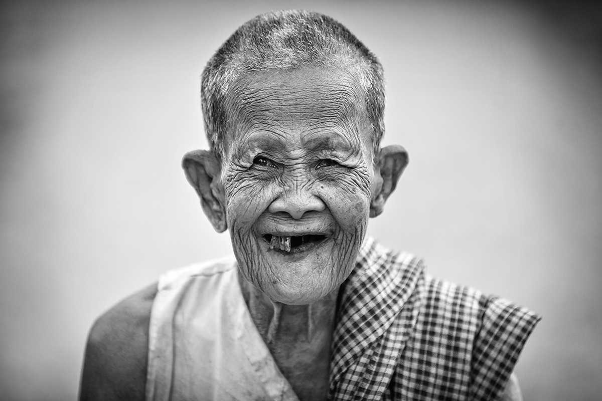 Old, smiling, teeth. Portrait photograph by Pavol Delej, finalist in the Shoot The Frame Portrait photography award, August 2013