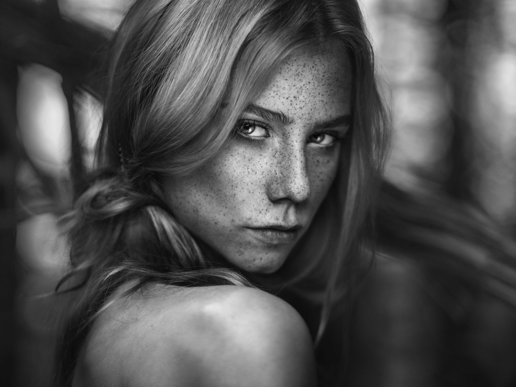 Woman, freckle. Portrait photograph by Mitja Kobal, finalist in the Shoot The Frame Portrait photography award, September 2013