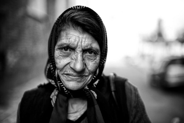 Woman, hood, old. Portrait photograph by James Kell, finalist in the Shoot The Frame Portrait photography award, October 2013