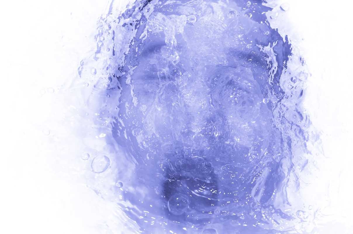 Water, white, splash. Portrait photograph by Ivan Colas, finalist in the Shoot The Frame Portrait photography award, February 2014