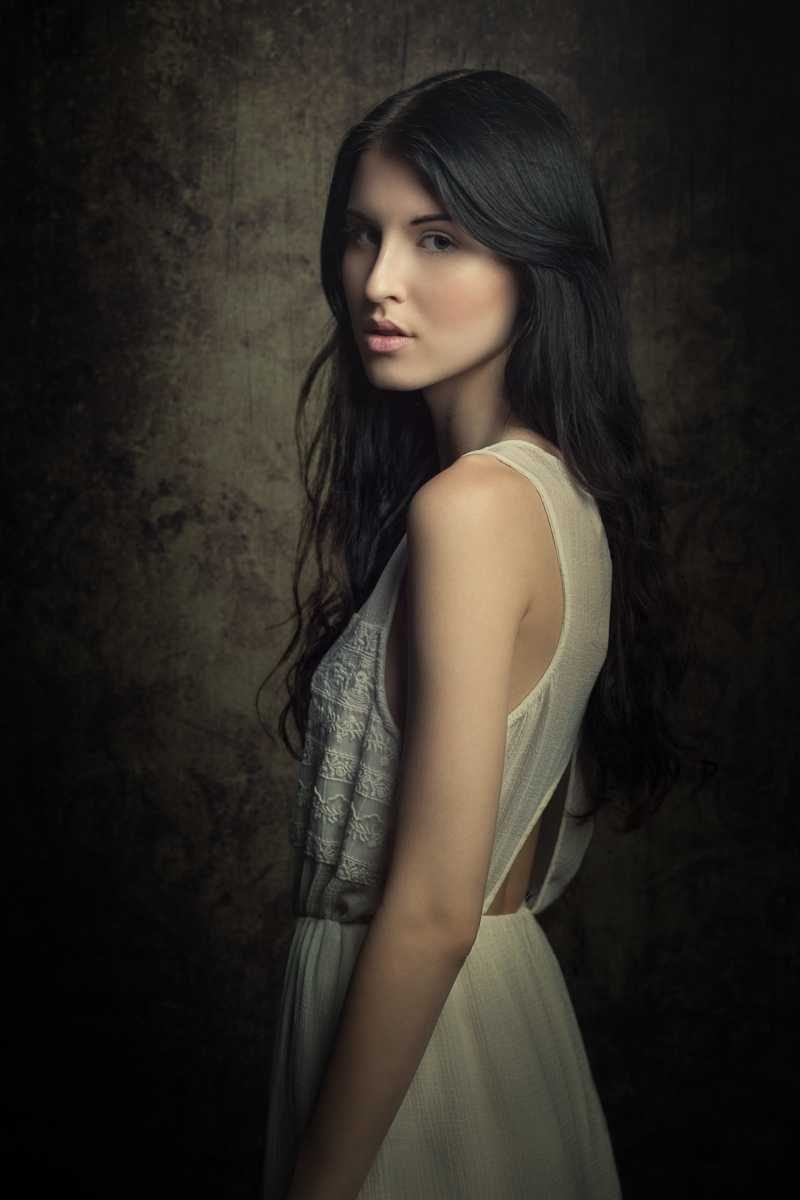Woman, side, hair, dress. Portrait photograph by Michael Schnabl, finalist in the Shoot The Frame Portrait photography award, July 2014