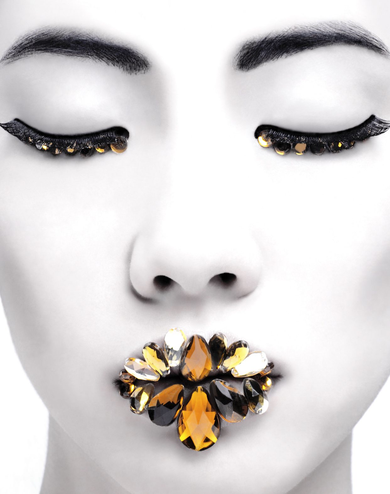 Face, eyes, lips, painted. Portrait photograph by Aleksandra Kaczkowska, finalist in the Shoot The Frame Portrait photography award, February 2015