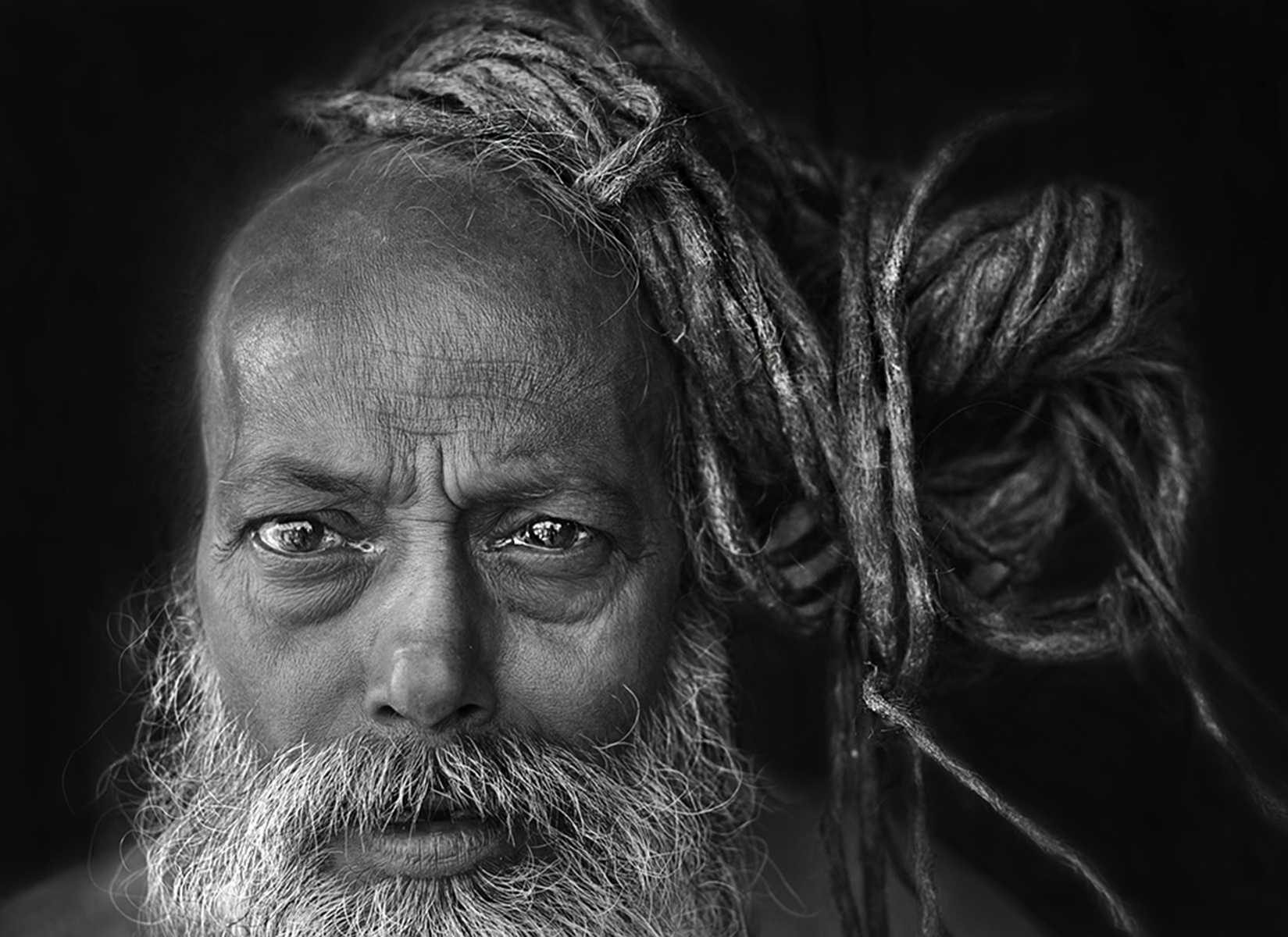 Old, man, hair, tangled. Portrait photograph by Tania Chatterjee, finalist in the Shoot The Frame Portrait photography award, March 2015
