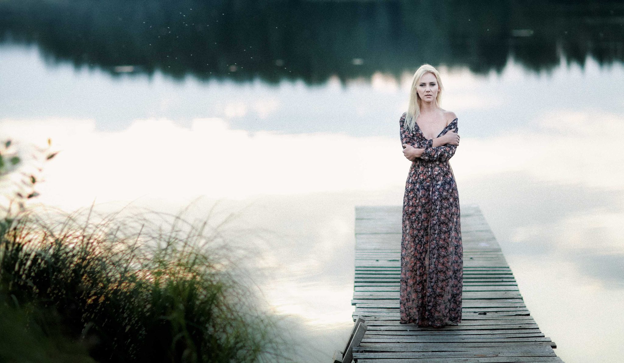 Woman, dress, blond. Portrait photograph by Kristida Stalionyte, finalist in the Shoot The Frame Portrait photography award, April 2015