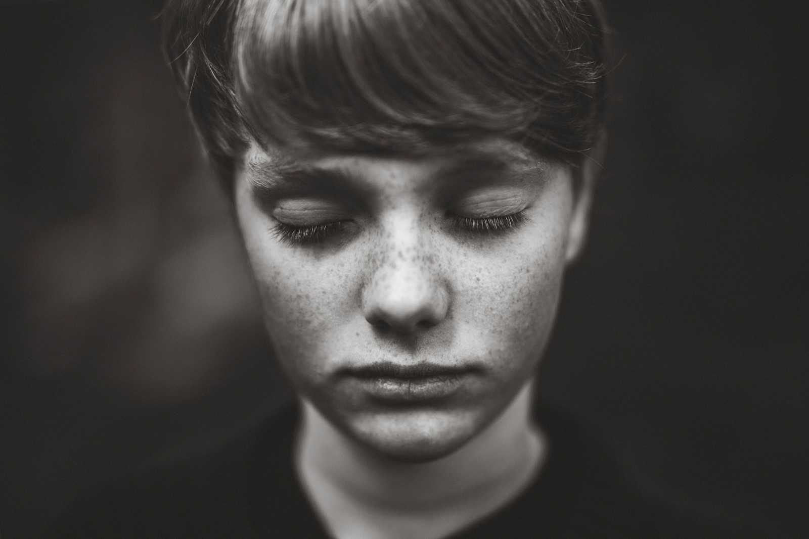 Woman, preckles, face. Portrait photograph by Tina Signesdottir Hult, finalist in the Shoot The Frame Portrait photography award, April 2015