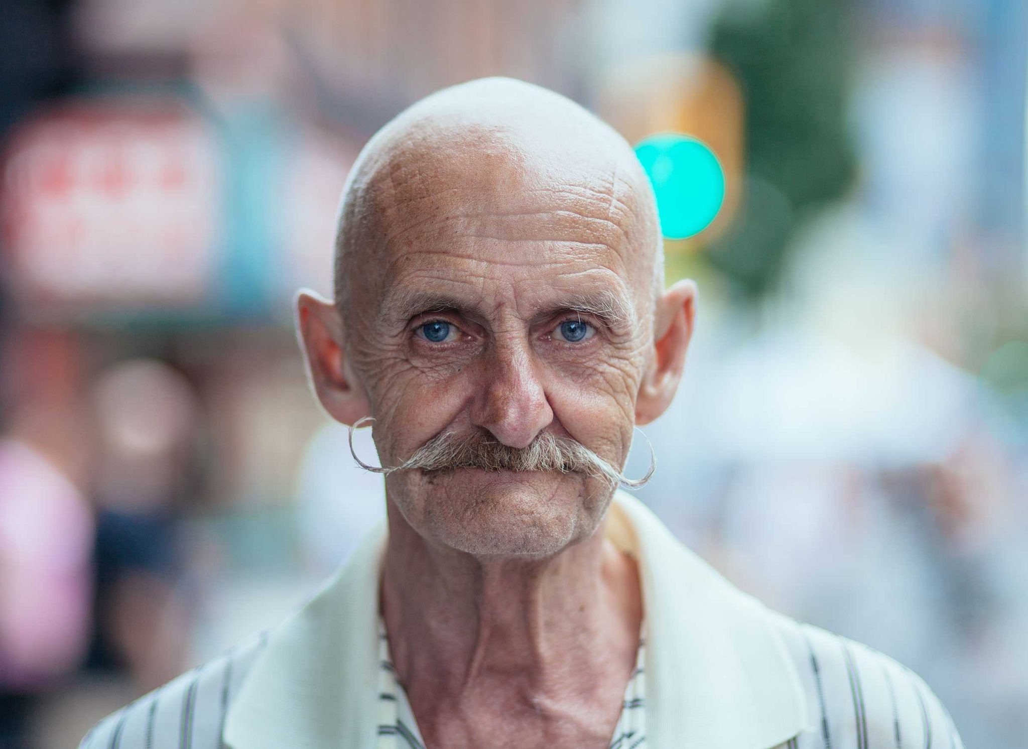 Man, mustache, old, wrinkles. Portrait photograph by Ian Pettigrew, finalist in the Shoot The Frame Portrait photography award, March 2016