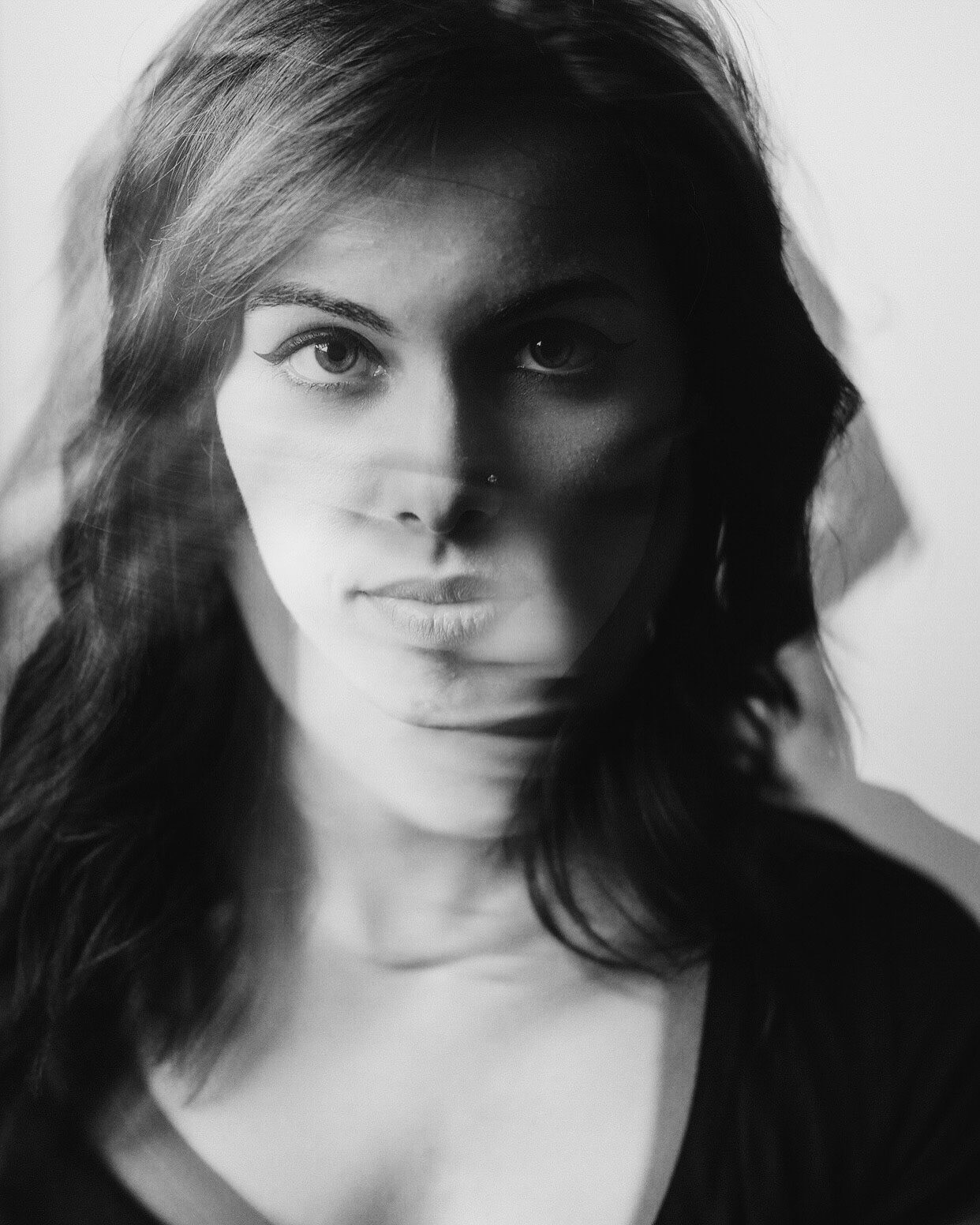 Woman, abstract, black. Portrait photograph by Nancy Thepmanivong, finalist in the Shoot The Frame Portrait photography award, September 2016