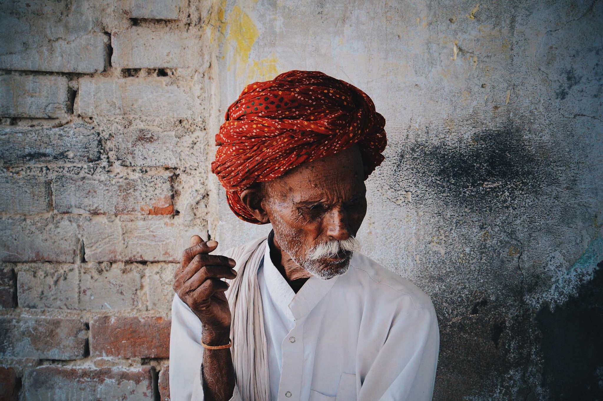 Man, old, mustache, white. Portrait photograph by Noam Grebler Farras, finalist in the Shoot The Frame Portrait photography award, April 2017