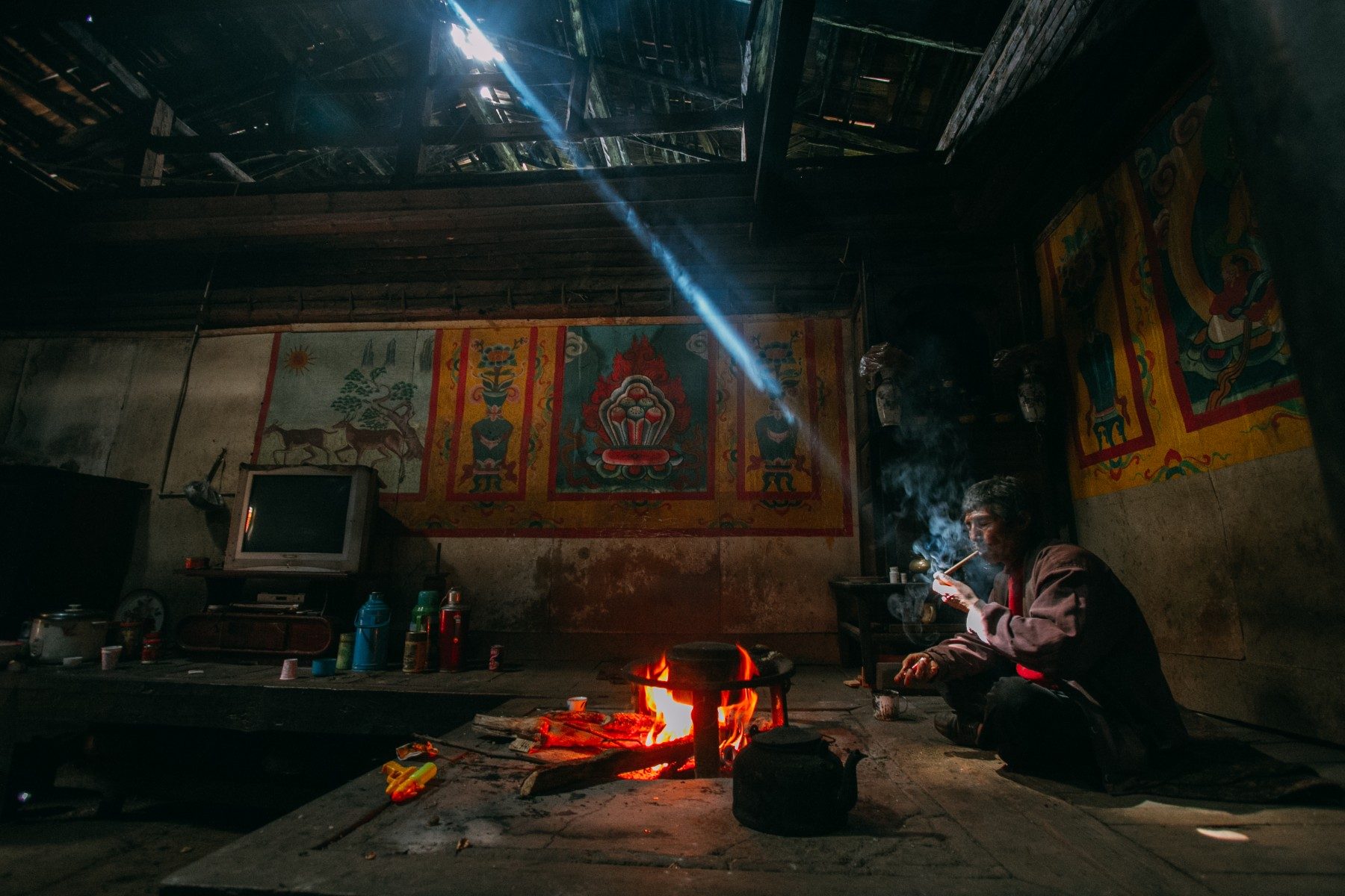 Light, human, fire. Portrait photograph by Irina Kovalchuk, finalist in the Shoot The Frame Portrait photography award, February 2018