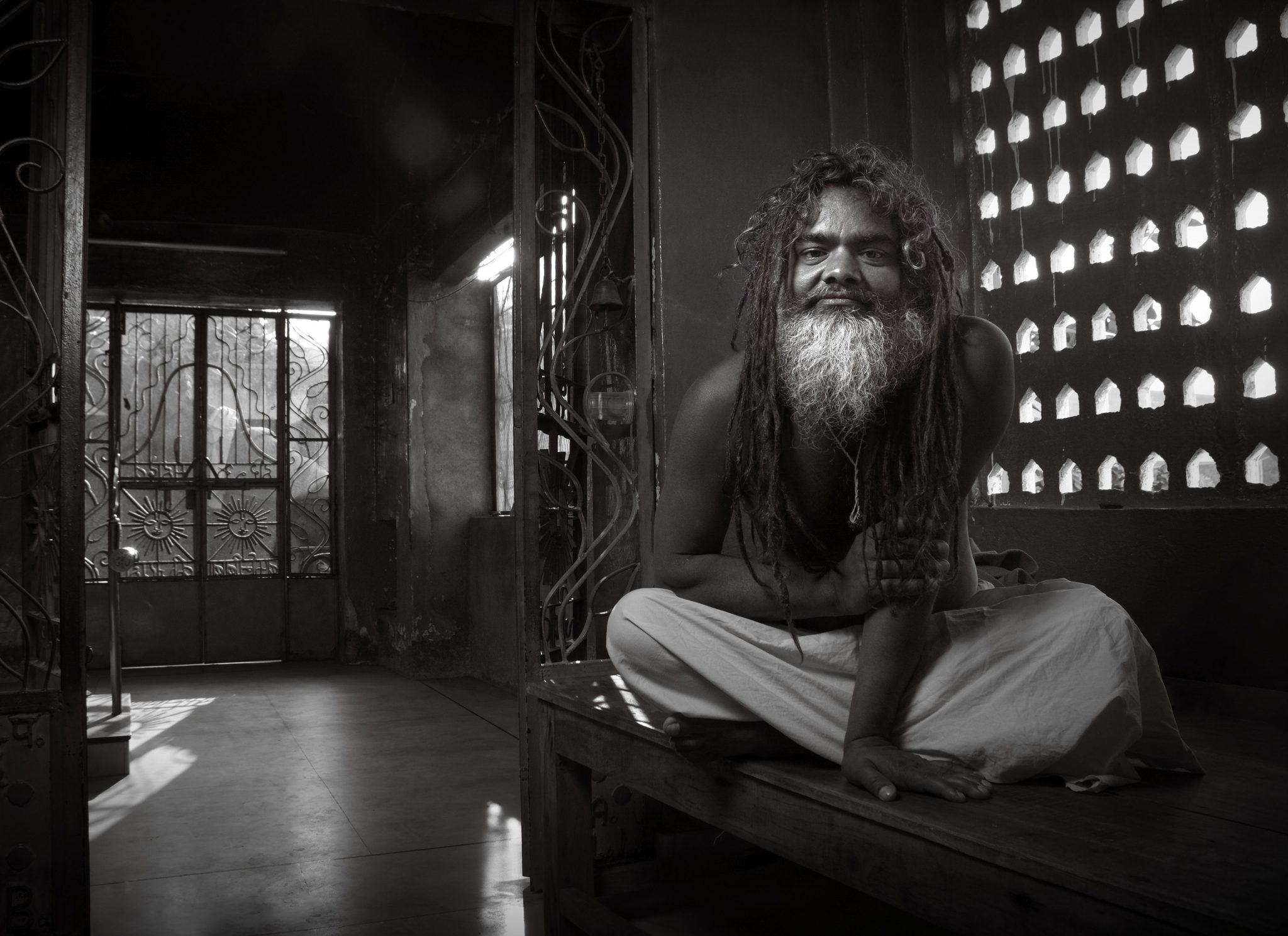 The Sadhu. Portrait photograph by Adrian Shaw, finalist in the Shoot The Frame Portrait photography award, September 2020
