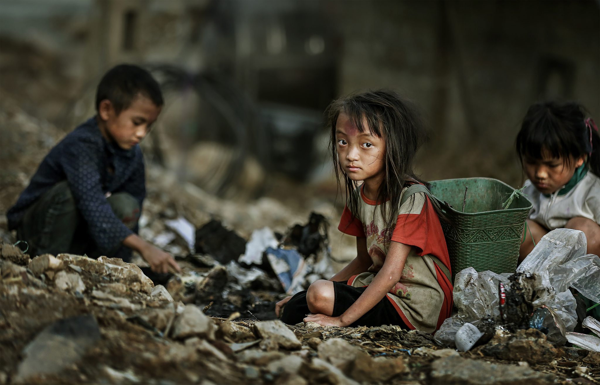 Children's livelihood, Việt Nam. Portrait photograph by Quan Nguyen Ho, finalist in the Shoot The Frame Portrait photography award, November 2021