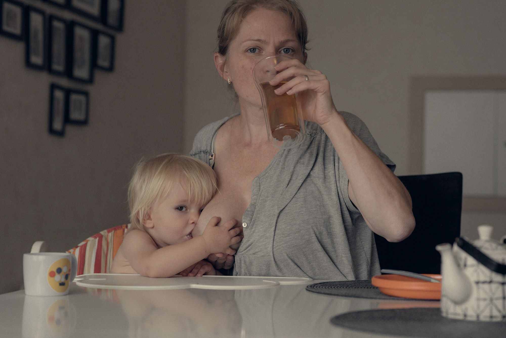 Tea pause. Portrait photograph by Olga Steinepreis, finalist in the Shoot The Frame Portrait photography award, April 2022