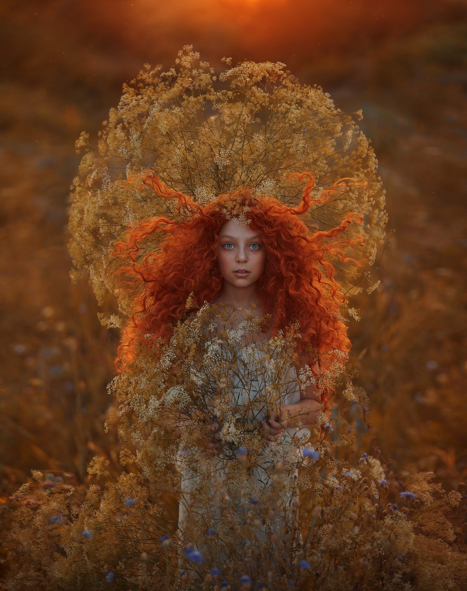 Gypsophilia. Portrait photograph by Natalia Polomina, finalist in the Shoot The Frame Portrait photography award, October 2022