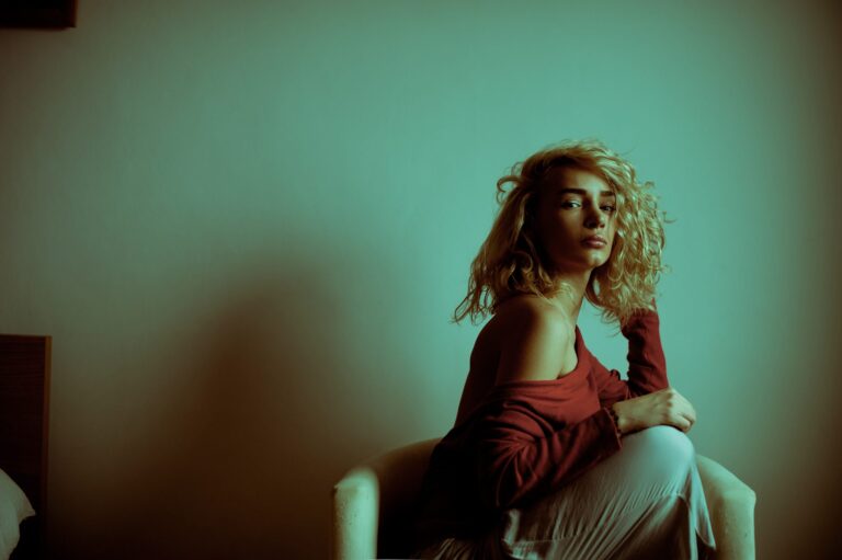 Blue, Bucuresti. Portrait photograph by Luiza Marinas, finalist in the Shoot The Frame Portrait photography award, February 2023