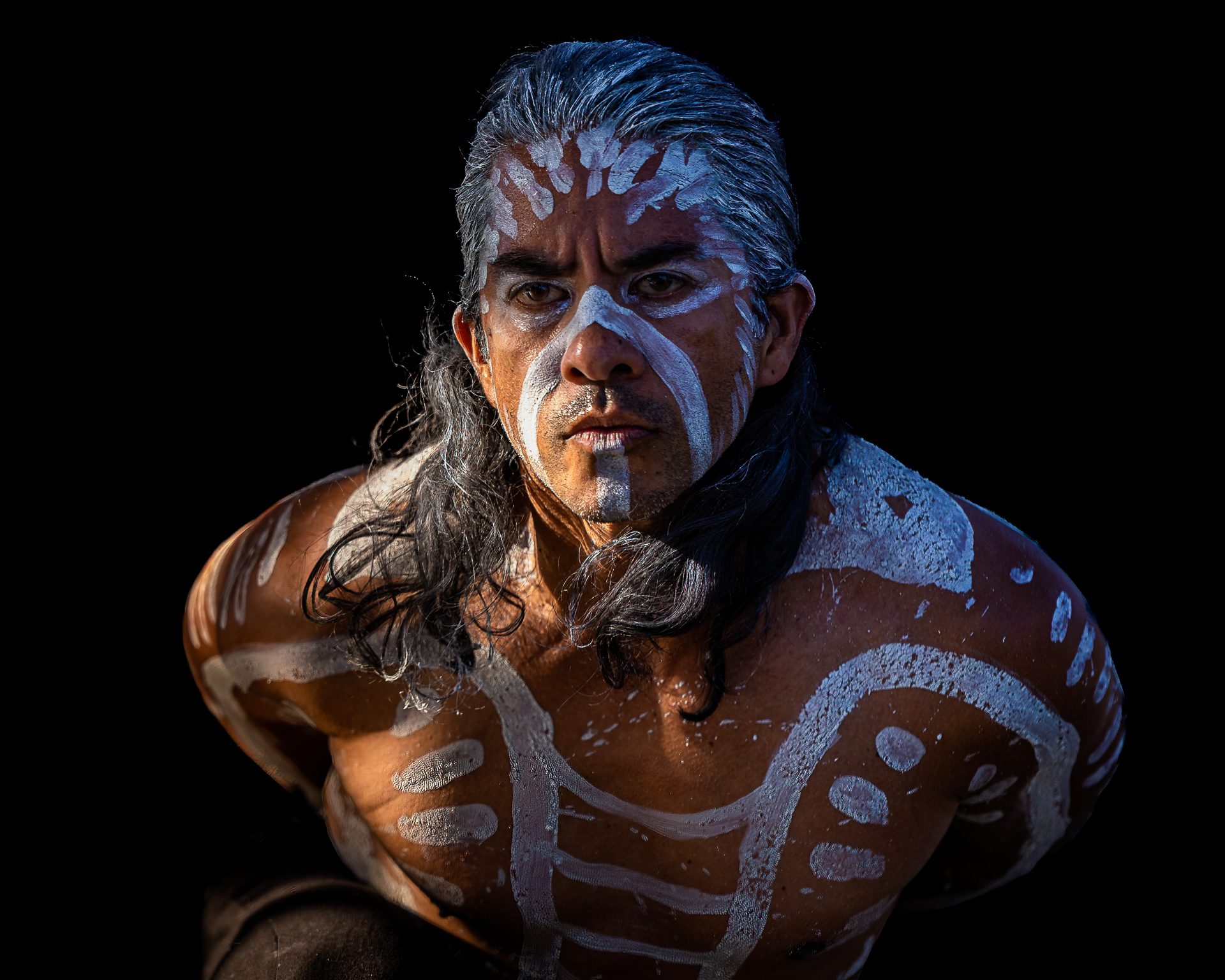 Indigenous Dancer, Mount Martha VIC 3934, Australia. Portrait photograph by Denham Joseph, finalist in the Shoot The Frame Portrait photography award, March 2023