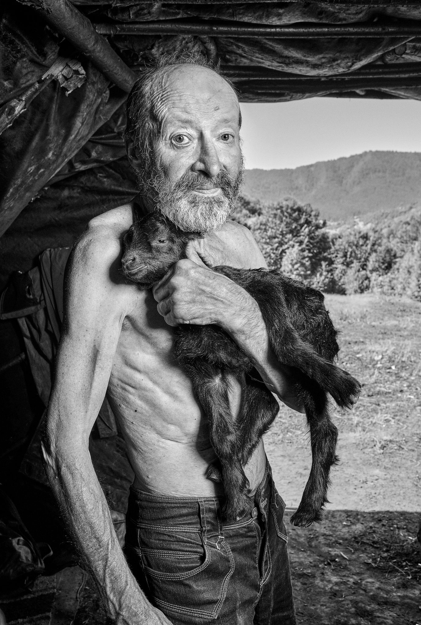 Alpine Inhabitant of The Carpathians, Ukraine, Transcarpathia, Kolochava village. Portrait photograph by Michael Dorohovich, finalist in the Shoot The Frame Portrait photography award, January 2024