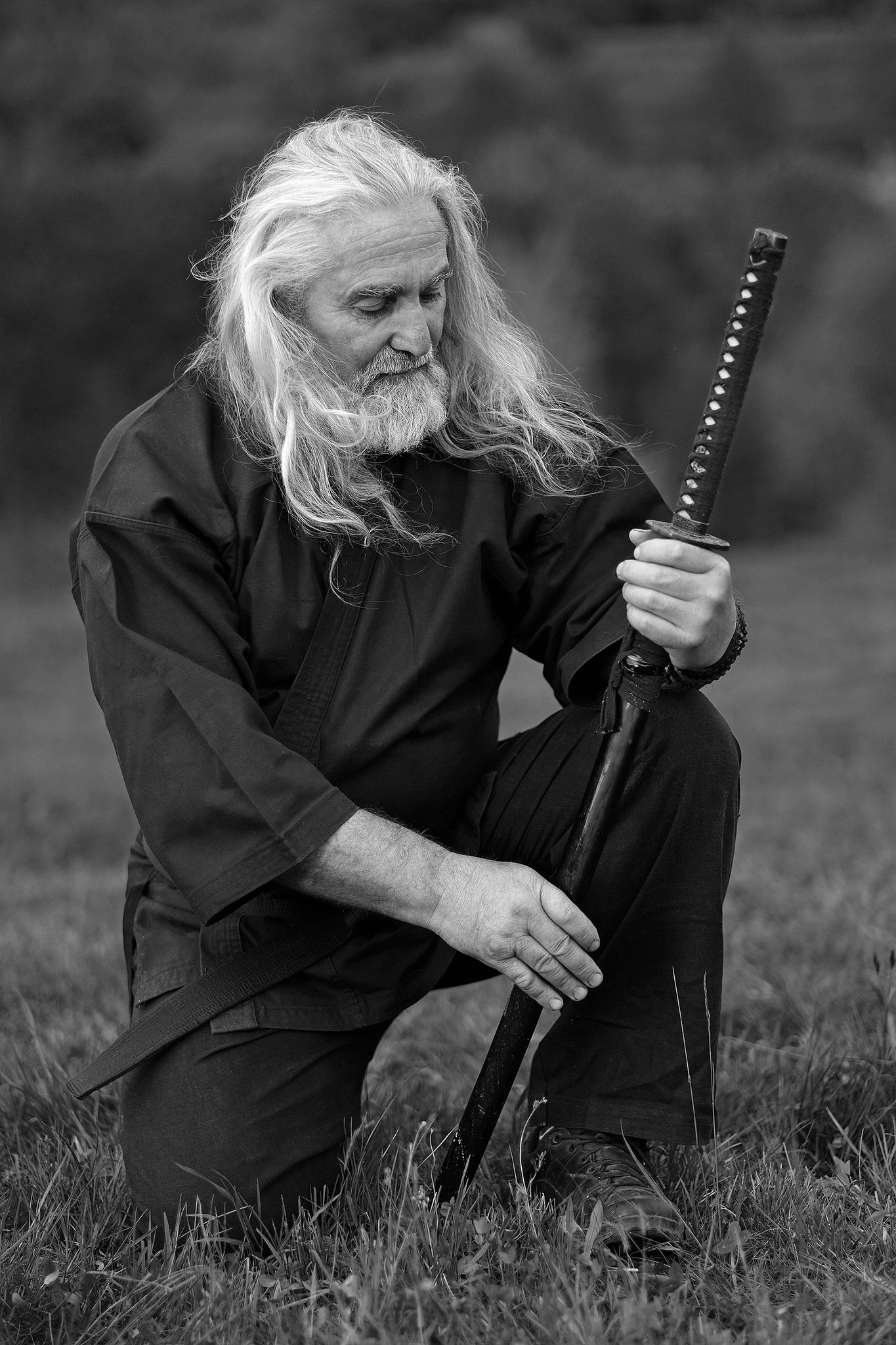 PETRO GANCHAK – master of martial arts, Transcarpathia, village Bukivtsevo. Portrait photograph by Michael Dorohovich, finalist in the Shoot The Frame Portrait photography award, February 2024