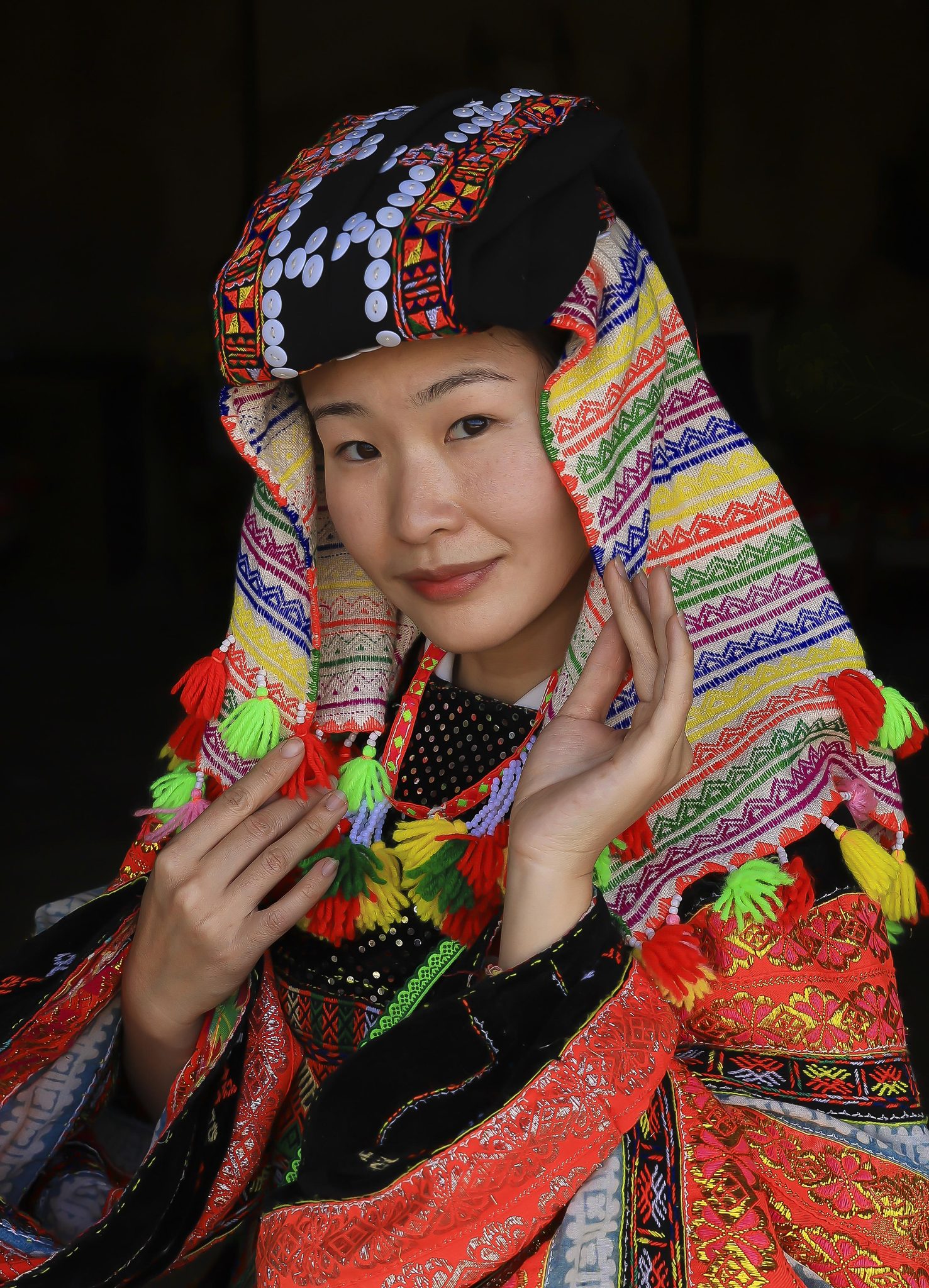 Lo Lo ethnic girl, Lo Lo Chai Village, Dong Van, Ha Giang, Vietnam. Portrait photograph by Chim Oanh, finalist in the Shoot The Frame Portrait photography award, April 2024