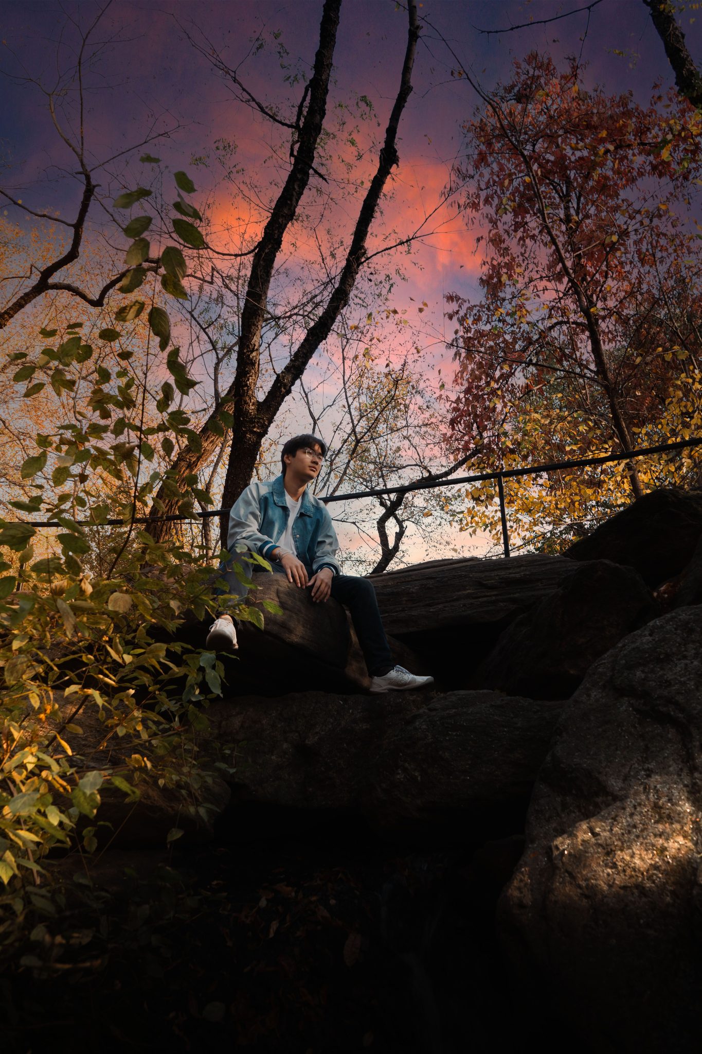 Fall Reflections, Central Park S, New York, NY, USA. Portrait photograph by Matthew Ng, finalist in the Shoot The Frame Portrait photography award, March 2025