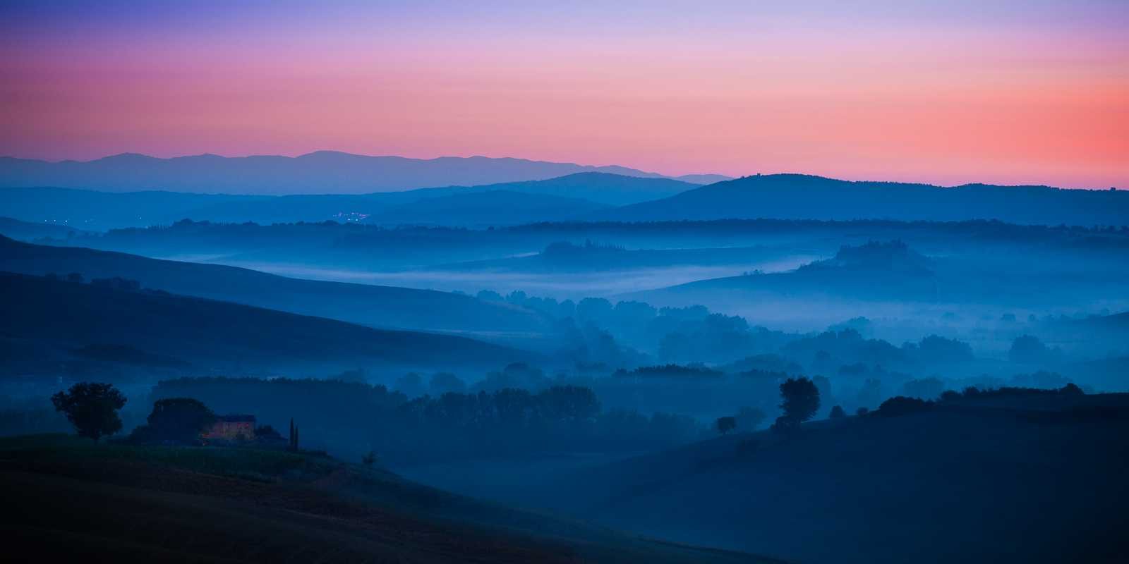 Blue, view, mountains. Landscape photograph by Dag Ole Nordhaug, finalist in the Shoot The Frame Landscape photography award, August 2013