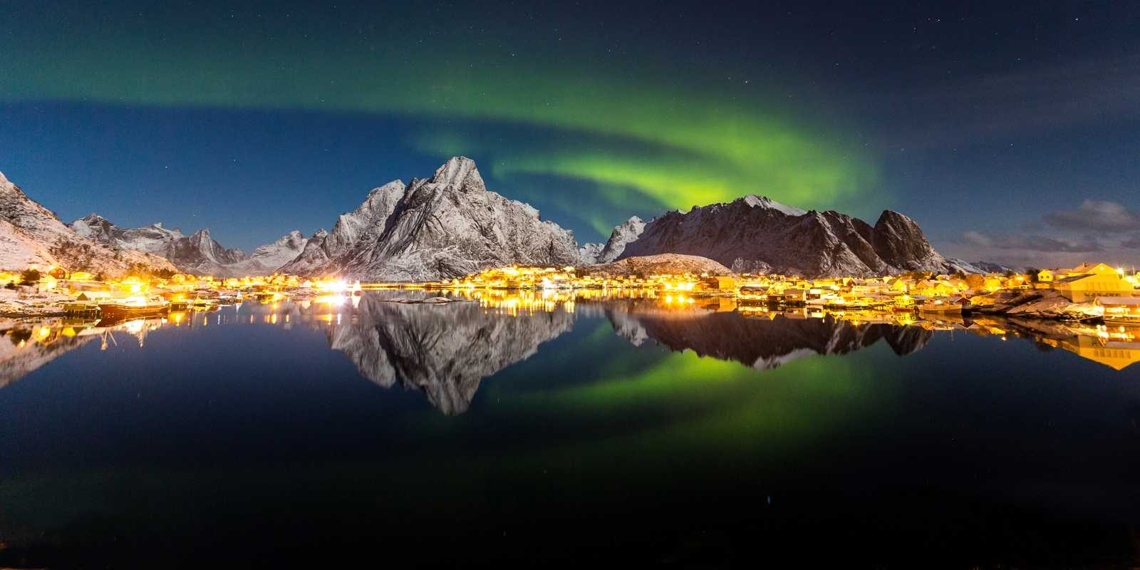 Mountain, water, lights. Landscape photograph by Alex Conu, finalist in the Shoot The Frame Landscape photography award, March 2014