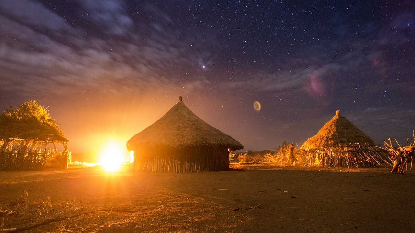 Hut, lights, house. Landscape photograph by Goran Jovic, finalist in the Shoot The Frame Landscape photography award, March 2014