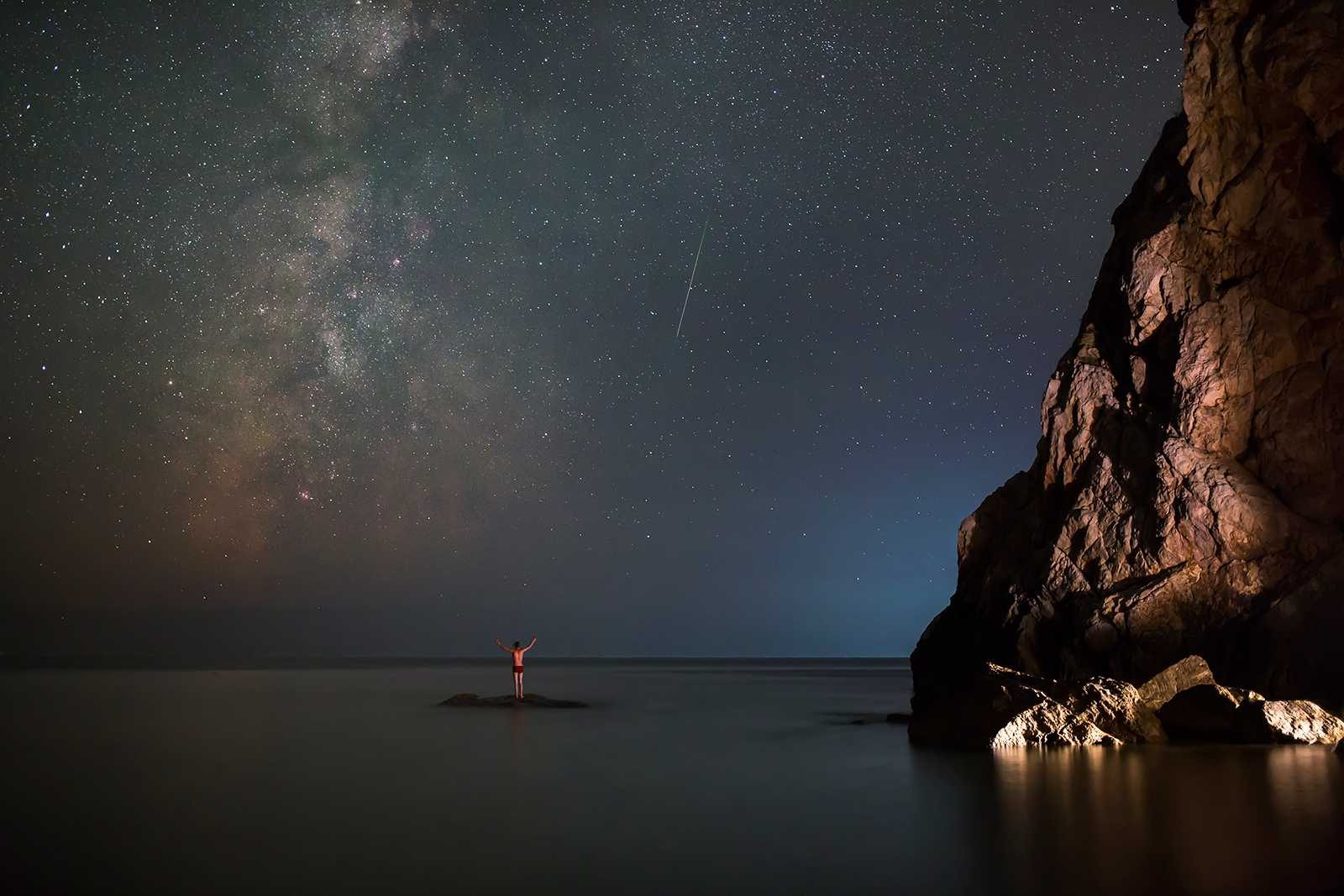 Night, sky, hills. Landscape photograph by Boris Basic, finalist in the Shoot The Frame Landscape photography award, October 2014