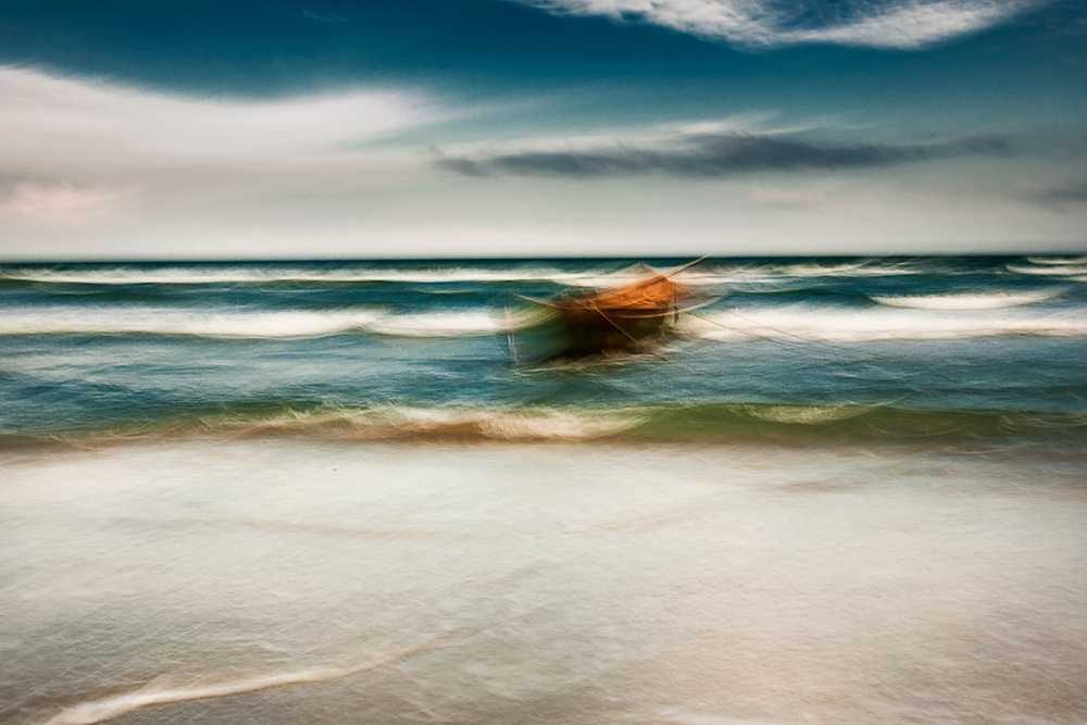 Boat, sea, water. Landscape photograph by George Mantu, finalist in the Shoot The Frame Landscape photography award, February 2015