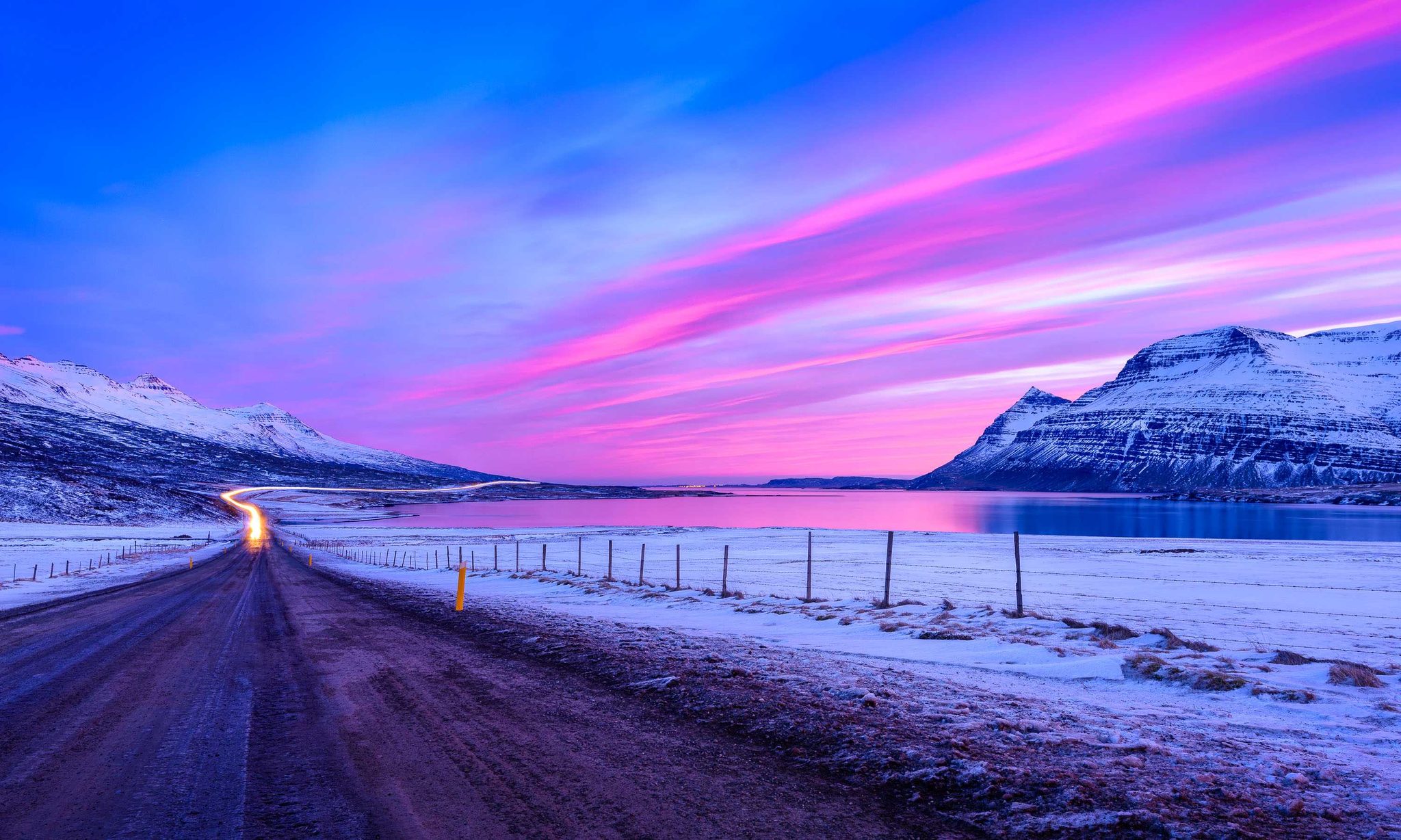 Sky, colors, road. Landscape photograph by Curdin Wüthrich, finalist in the Shoot The Frame Landscape photography award, April 2015