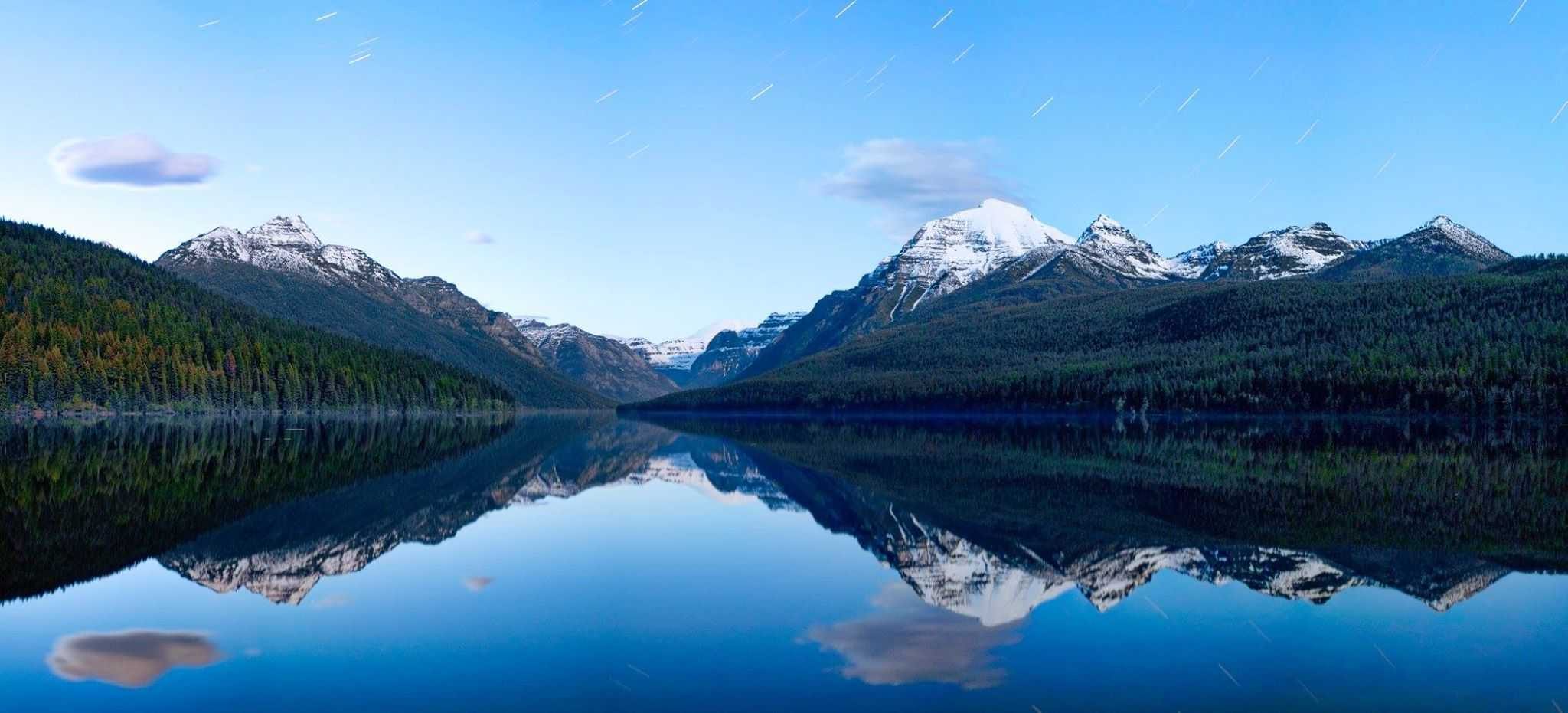 Mountain, blue, water, reflection. Landscape photograph by Nick Spiker, finalist in the Shoot The Frame Landscape photography award, March 2016