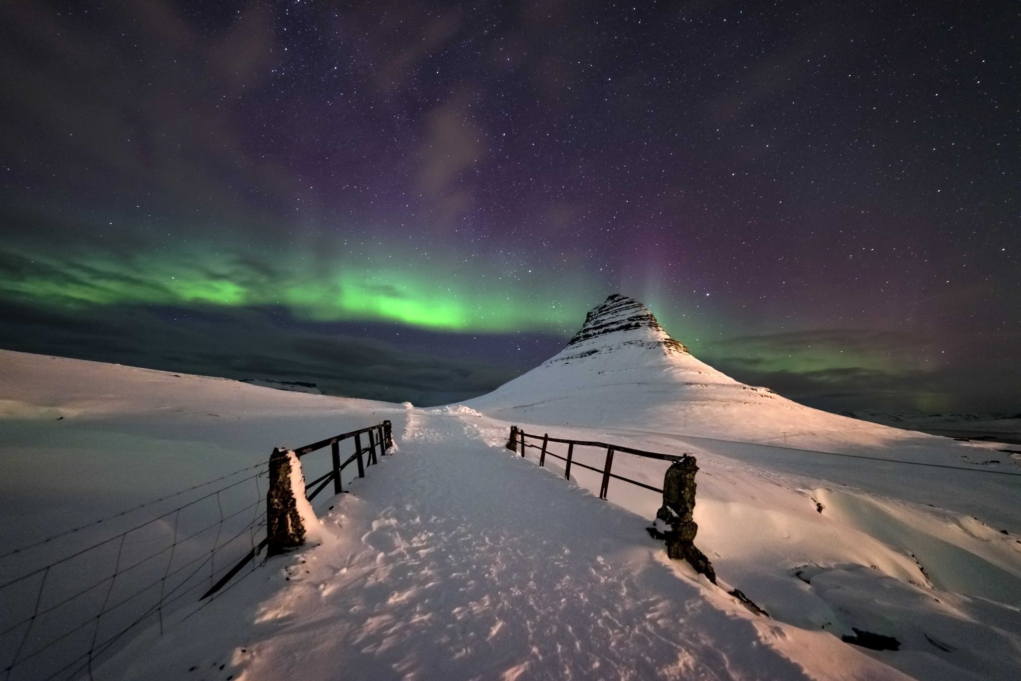 Snow, ice, lights. Landscape photograph by Sami Kohonen, finalist in the Shoot The Frame Landscape photography award, March 2016