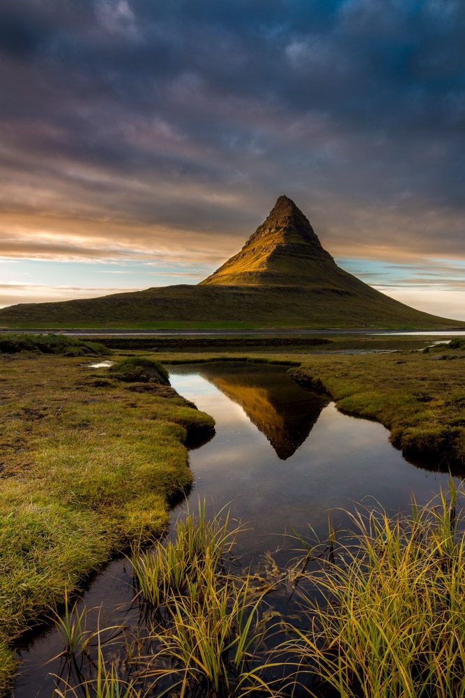 Grasses, lake, pyramid, mountain. Landscape photograph by Sander Grefte, finalist in the Shoot The Frame Landscape photography award, December 2016