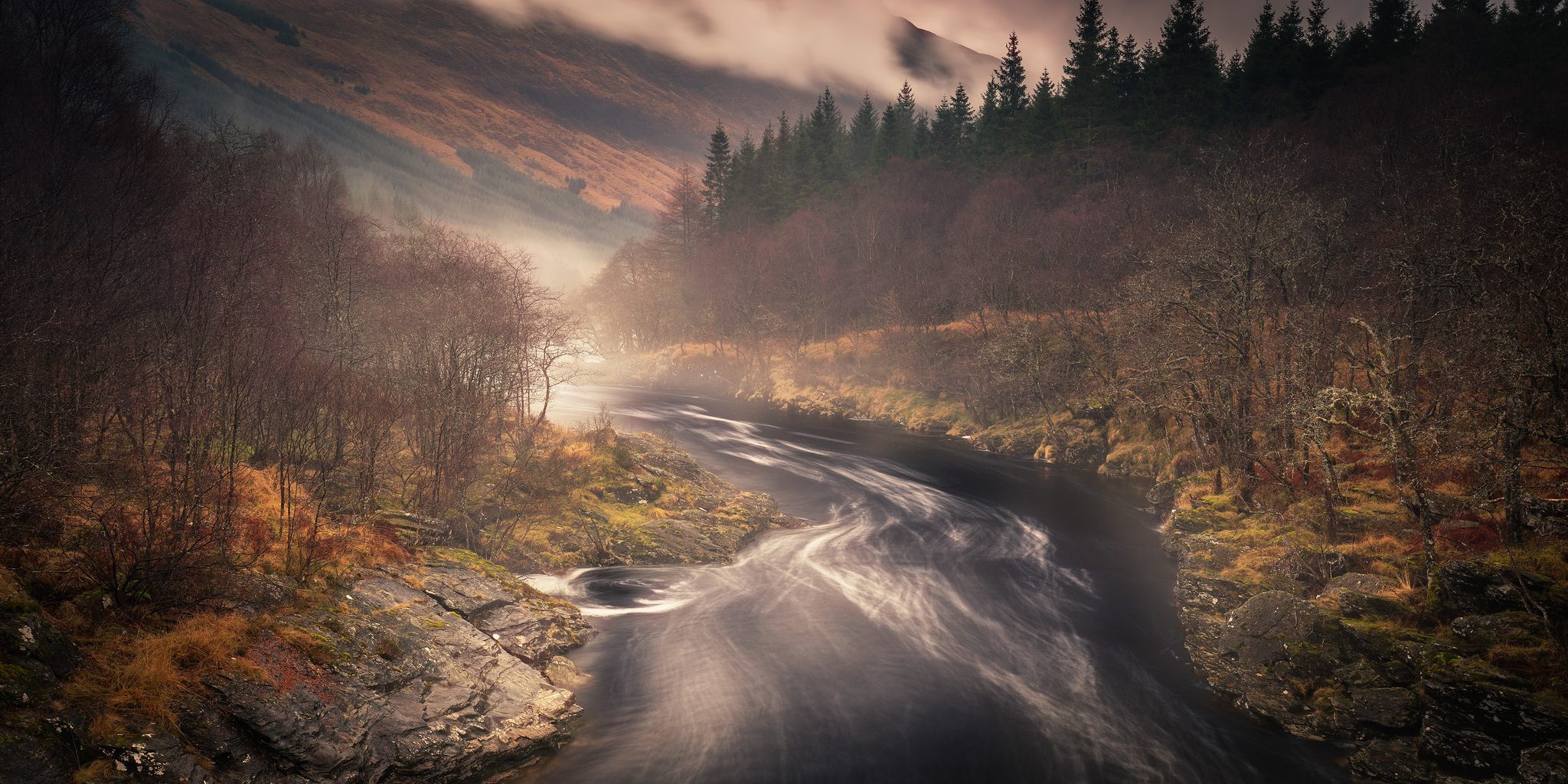River, water, trees, flow. Landscape photograph by Chris Davis, finalist in the Shoot The Frame Landscape photography award, January 2017