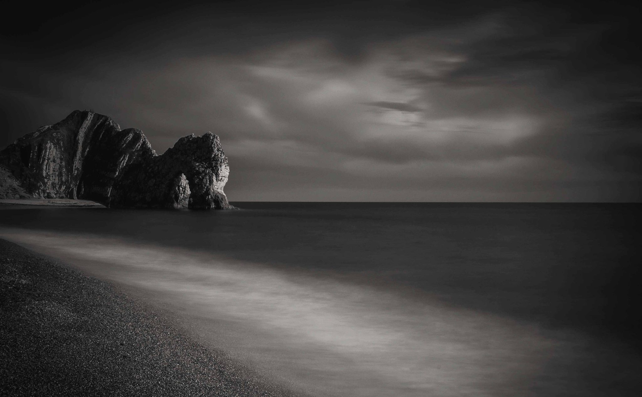 Tall rock stone, night sky, land. Landscape photograph by Darren Pateman, finalist in the Shoot The Frame Landscape photography award, August 2017
