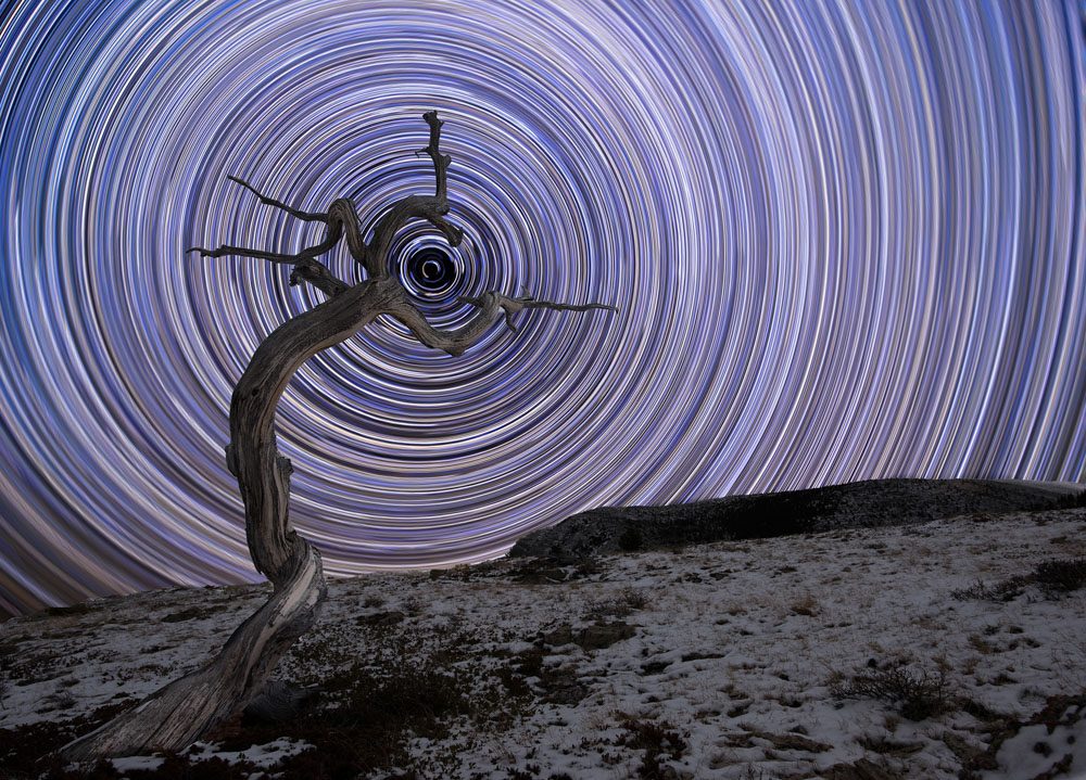 Hole, circle, tree branch, colors. Landscape photograph by Jake Mosher, finalist in the Shoot The Frame Landscape photography award, April 2018