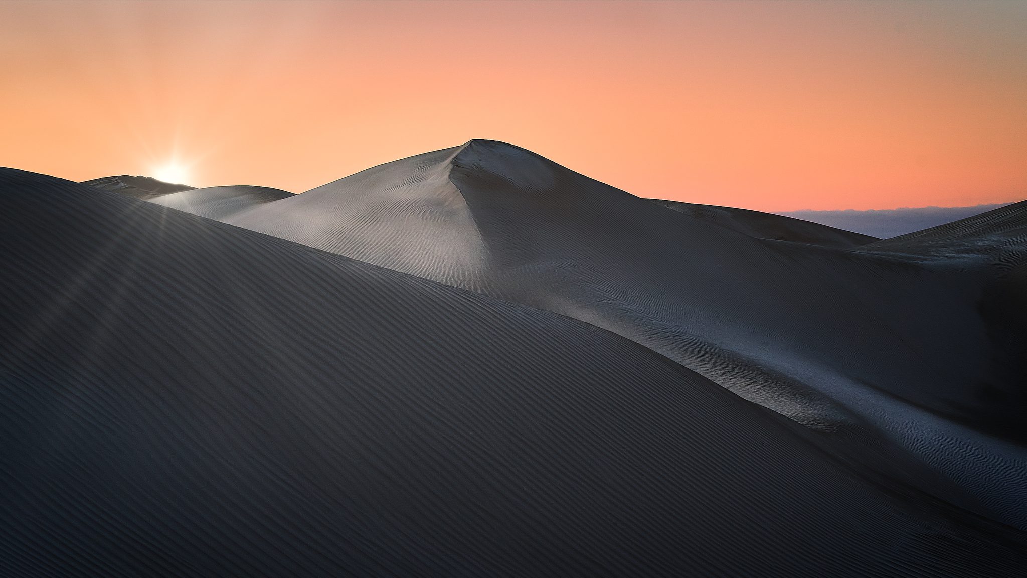 Dawn Across the Dunes. Landscape photograph by Alan Barker, finalist in the Shoot The Frame Landscape photography award, April 2020