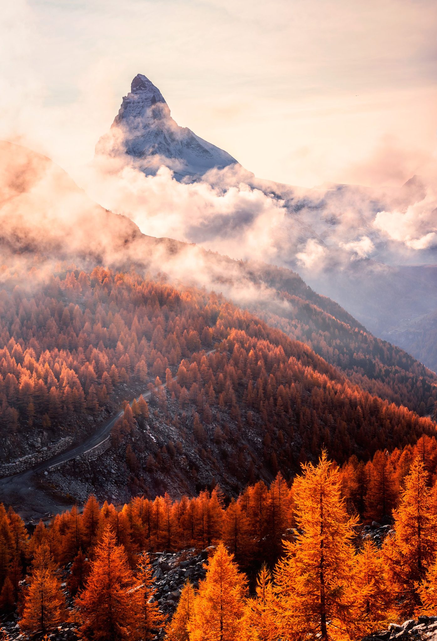 Cervin's autumn garden. Landscape photograph by Curdin Wüthrich, finalist in the Shoot The Frame Landscape photography award, November 2020
