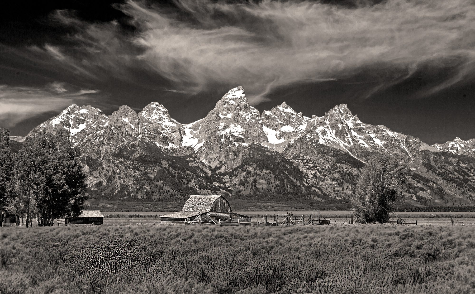 Barn at the Tetons, Jackson, WY, USA. Landscape photograph by William Buchheit, finalist in the Shoot The Frame Landscape photography award, October 2021