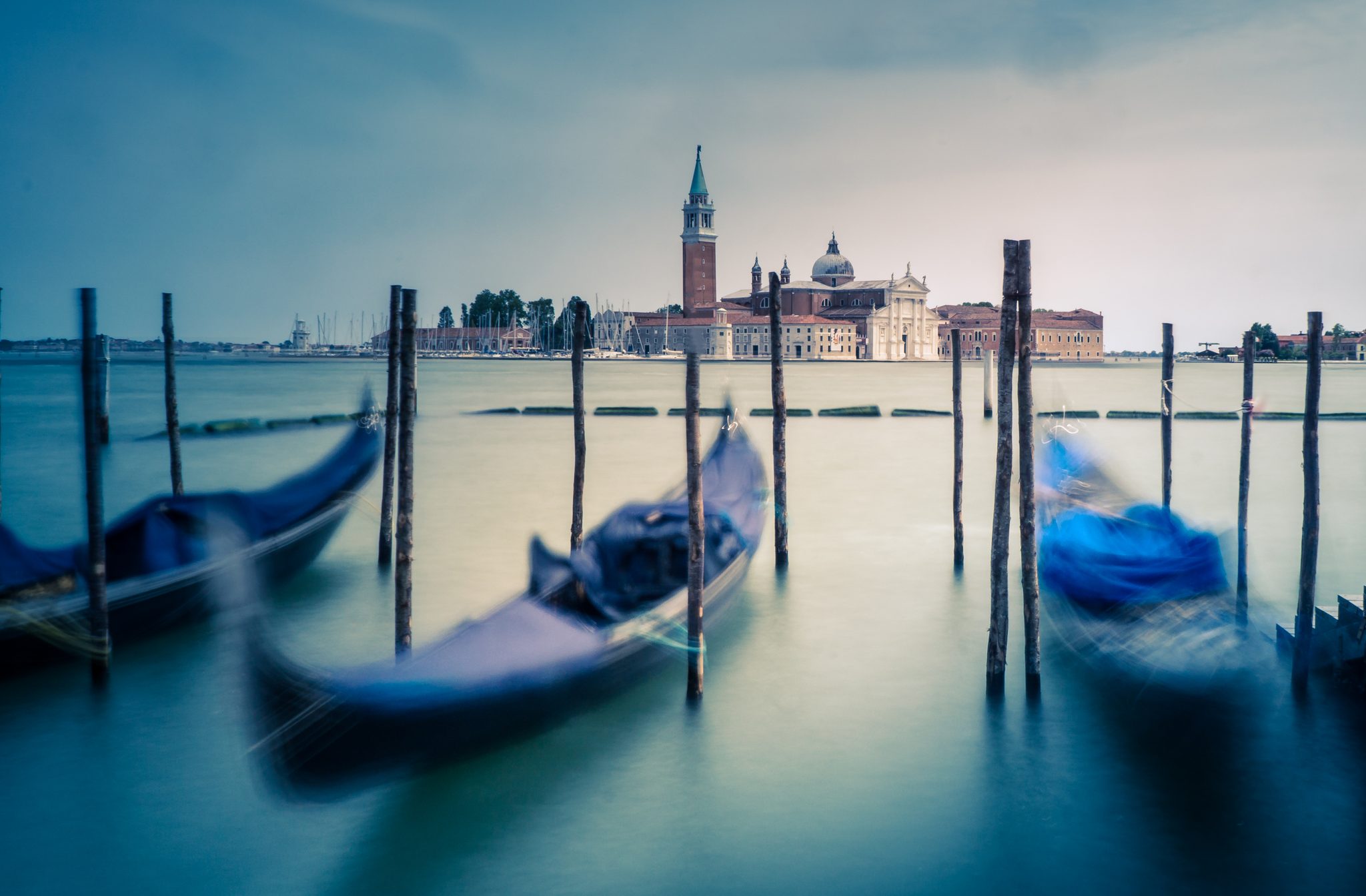 Rocking Gondolas of Venice. Landscape photograph by Mayur Patel, finalist in the Shoot The Frame Landscape photography award, April 2022