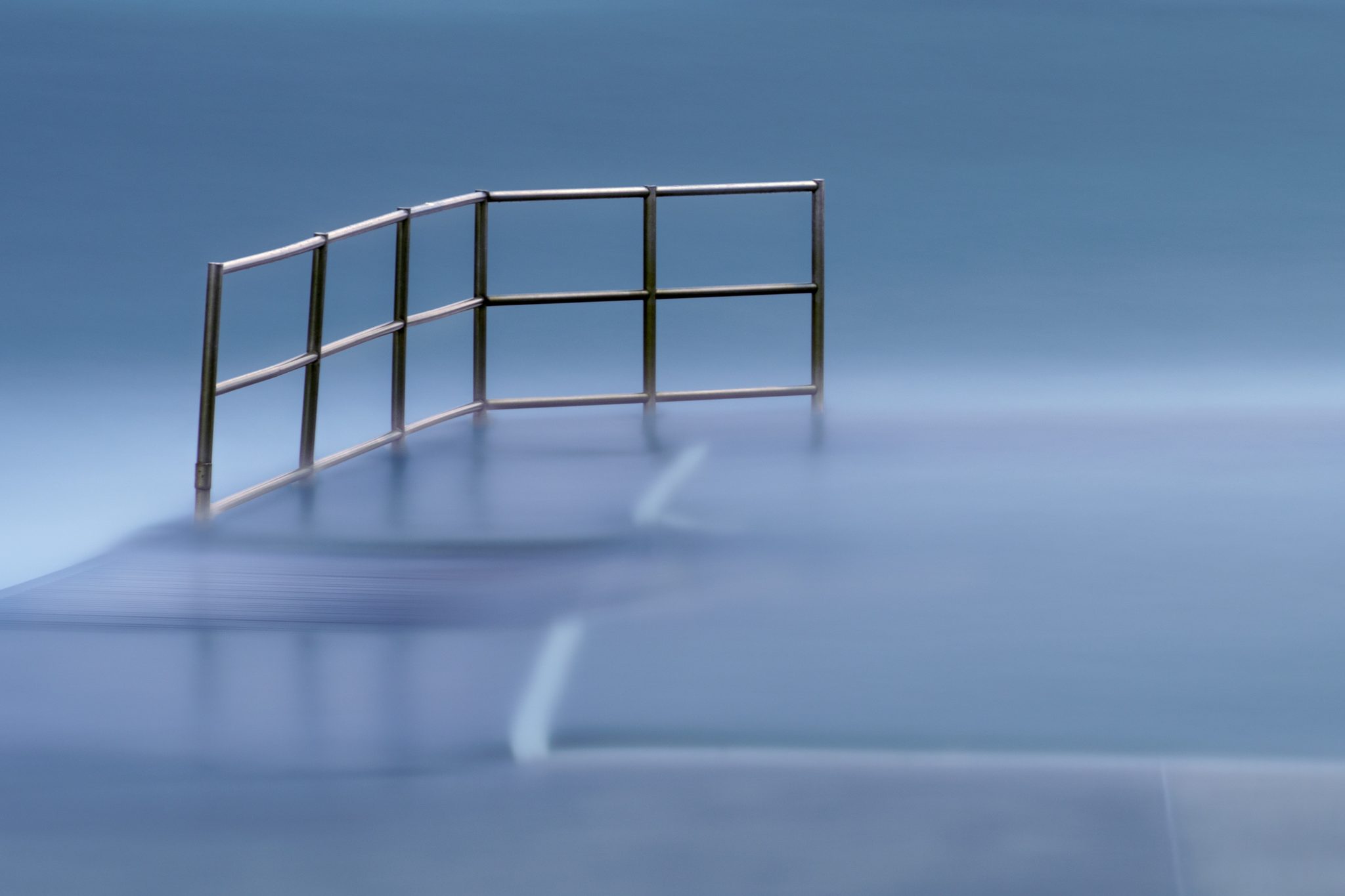 Silver on Blue, Bude EX23, UK. Landscape photograph by Tim Burgess, finalist in the Shoot The Frame Landscape photography award, July 2023
