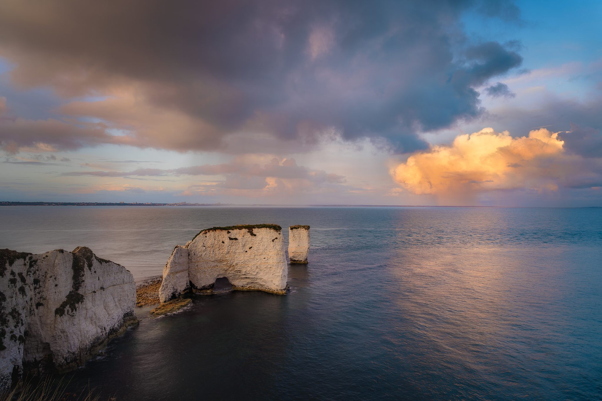 Old Harry rocks. Landscape photograph by Tim Burgess, finalist in the Shoot The Frame Landscape photography award, October 2023