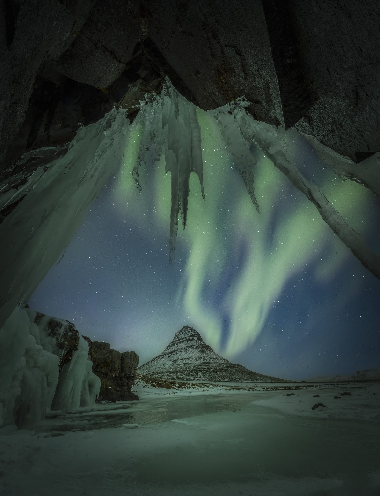 Night of the lights, Island. Landscape photograph by Markus van Hauten, winner of the Shoot The Frame Landscape photography award, August 2024