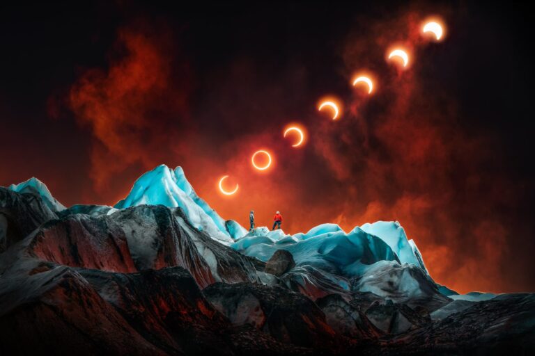 Burning Cold, Northern Patagonian Ice Field. Landscape photograph by Liam Mann, winner of the Shoot The Frame Landscape photography award, January 2025